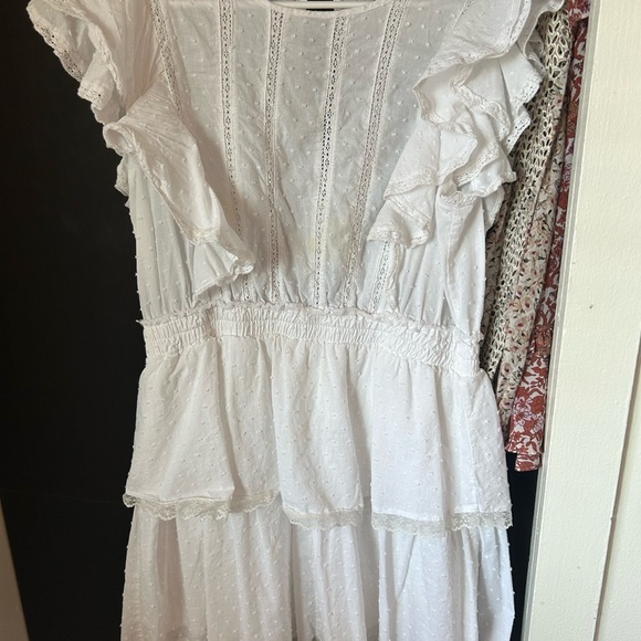 White Ruffled Dress - Picture 1 of 4